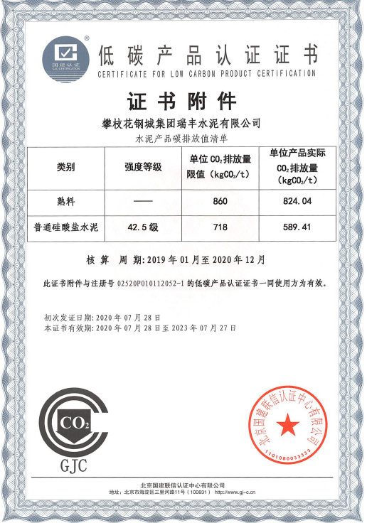 攀枝花瑞峰水泥有限公司 2020年度溫室氣體排放信息披露書(shū)(圖2) 攀枝花瑞峰水泥有限公司 2020年度溫室氣體排放信息披露書(shū)(圖2)
