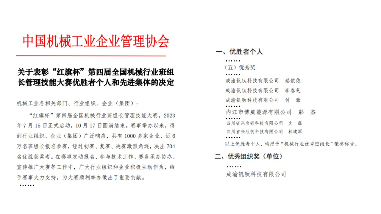 喜訊！釩鈦科技再獲7項(xiàng)國家級榮譽(yù)